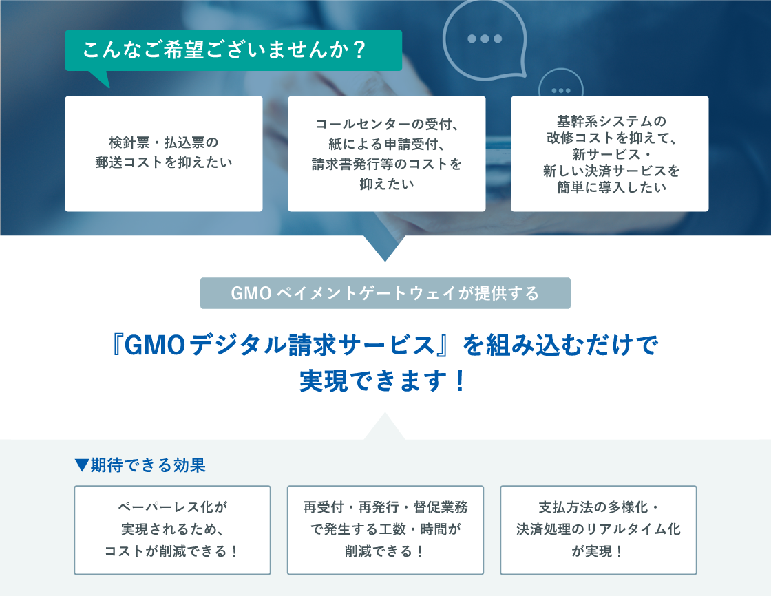 GMOデジタル請求サービスが解決する課題